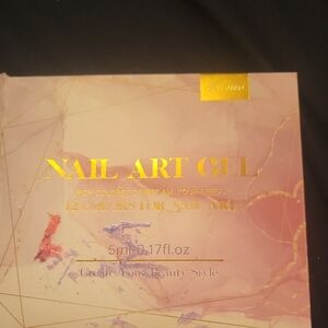 Nail Art Gel - Pink and Gold